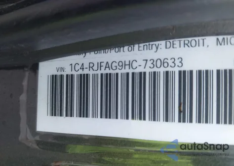 2017 Jeep Grand Cherokee Laredo from USA, damaged, VIN 1C4RJFAG9HC730633